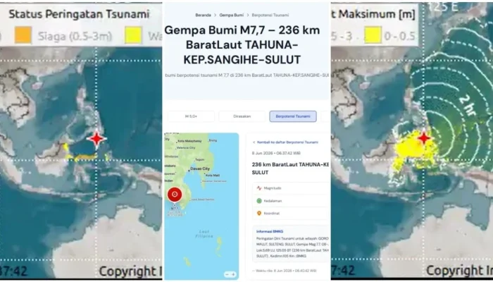 Gempa Dahsyat M7,7 di NTT, BMKG Perkirakan Tsunami Setinggi 3 Meter Terjang Tiga Provinsi