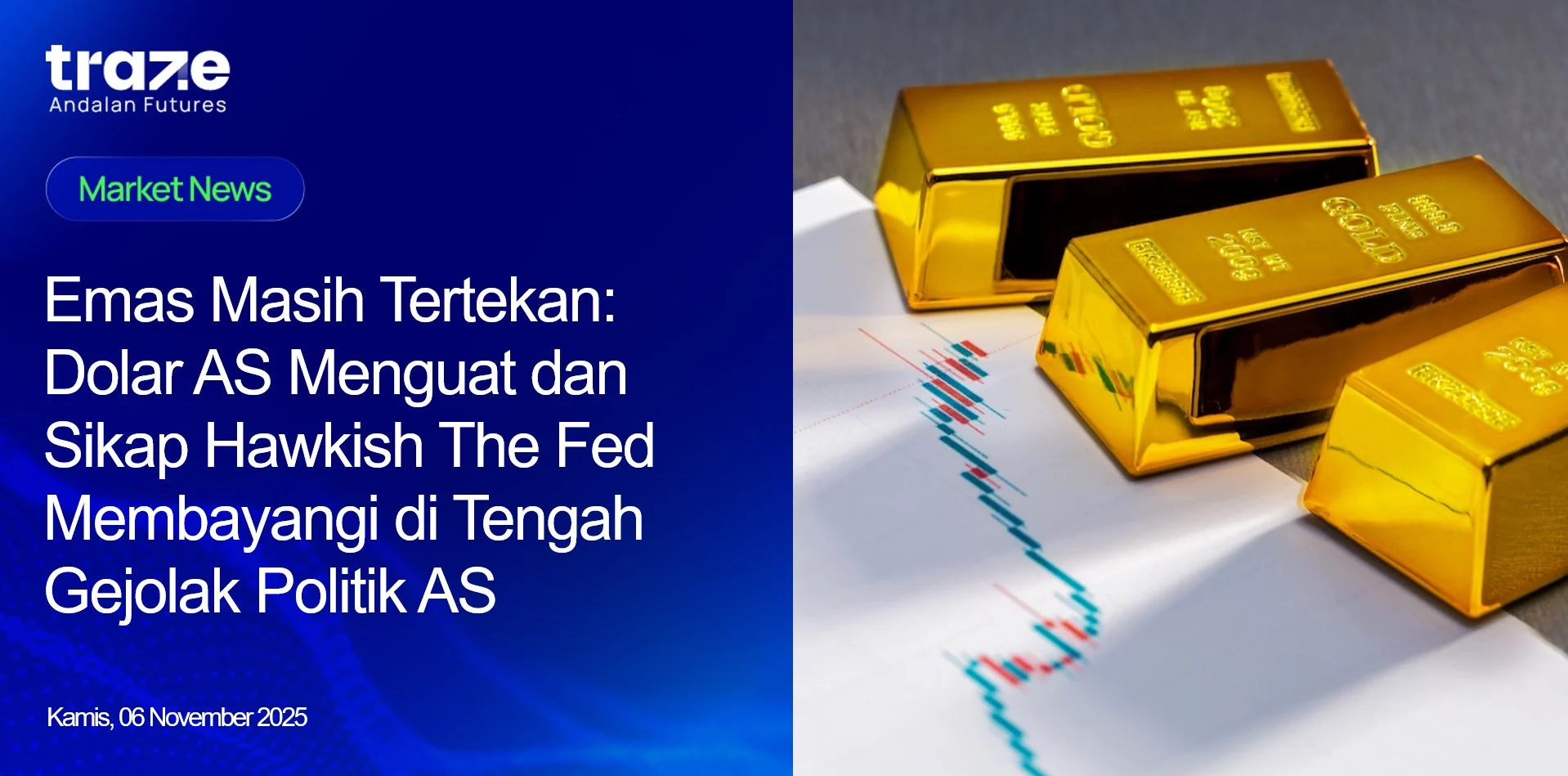 Harga Emas Diperkirakan Menguat di Tengah Pelemahan Dolar AS