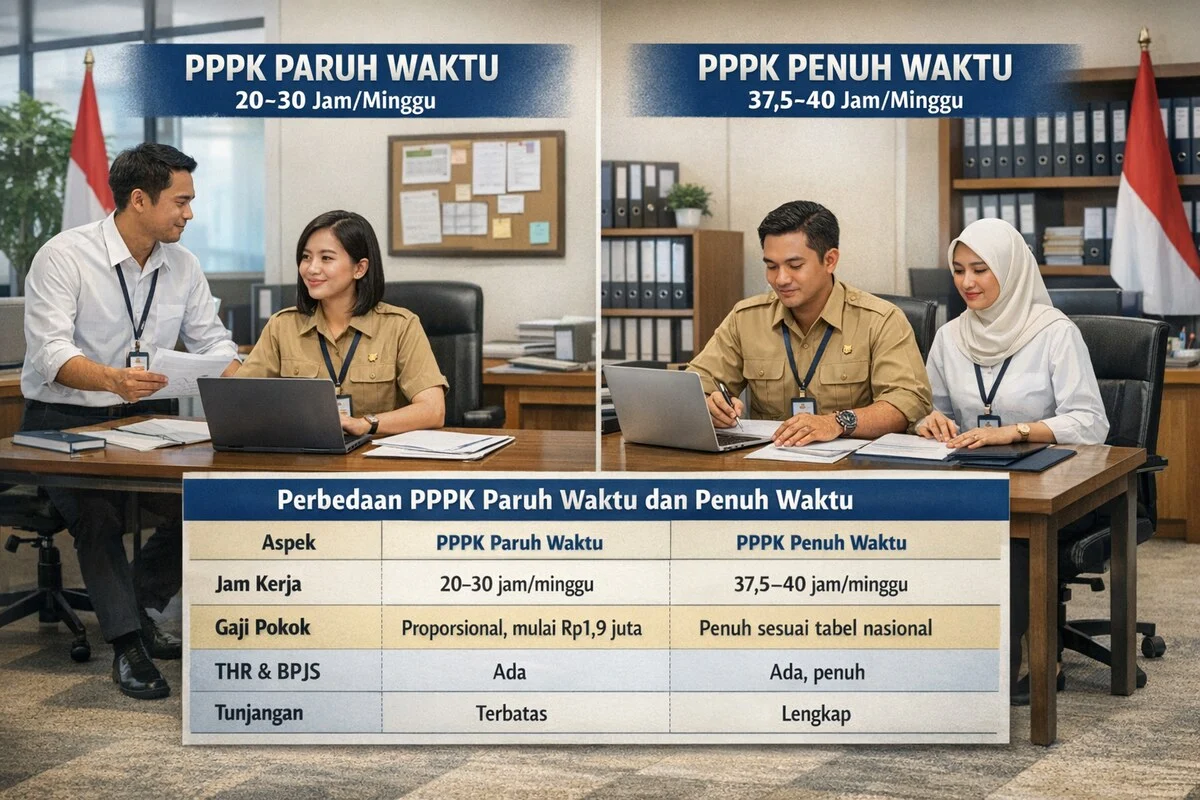 Pegawai Pemerintah dengan Perjanjian Kerja (PPPK) Paruh Waktu Dapat Beralih Jadi PPPK Penuh Waktu