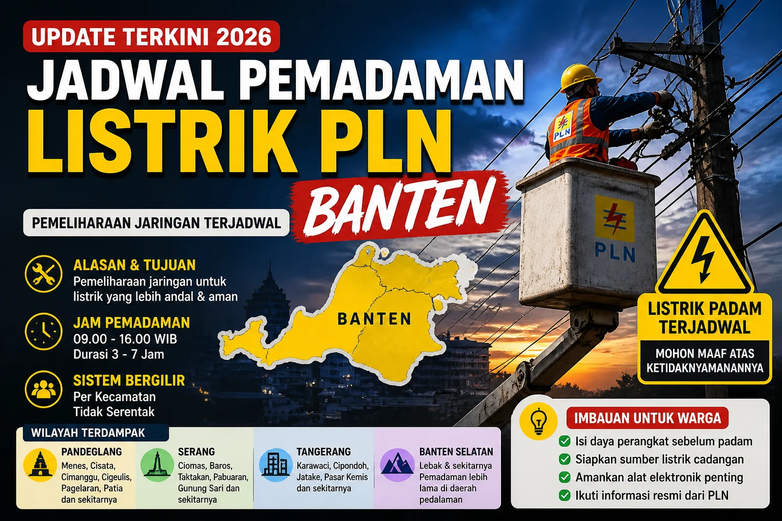 Pemadaman Listrik Bergilir Terjadi di Beberapa Daerah, PLN Berusaha Mengatasi Gangguan