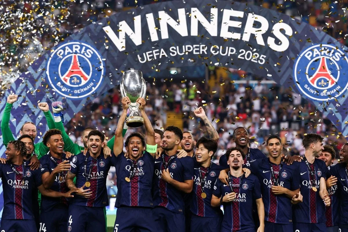 PSG Pertahankan Gelar Piala Super Eropa Usai Mengalahkan Aston Villa 2-1